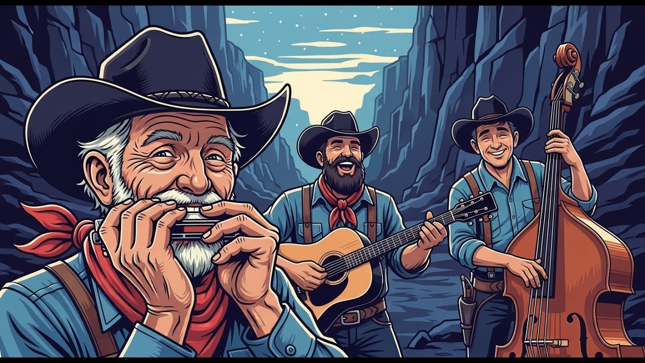 Blues Harmonica Jam – Vintage Western Blues with Guitar and Upright Bass