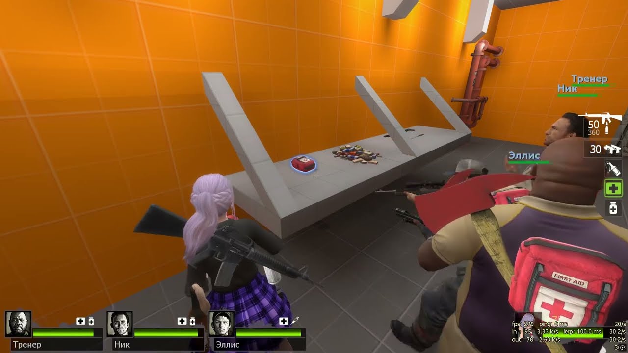 Left 4 Dead 2 - orange gray box 3. map 2. 2/5. сточная труба. часть 2.