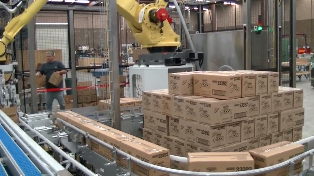 High Speed Case Packing and Palletizing with the same robot
