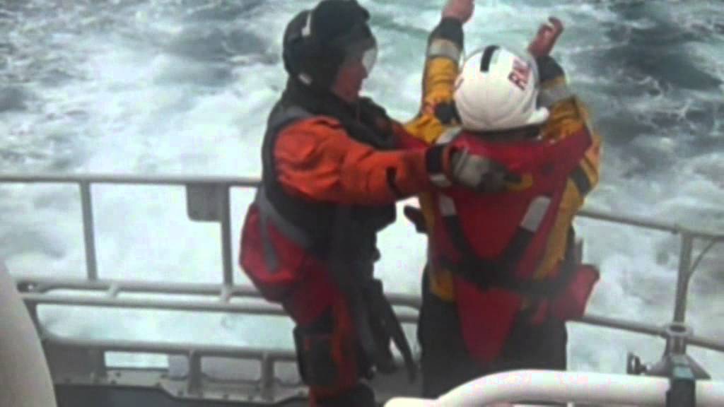 Helicopter and Lifeboat in action while on exercise