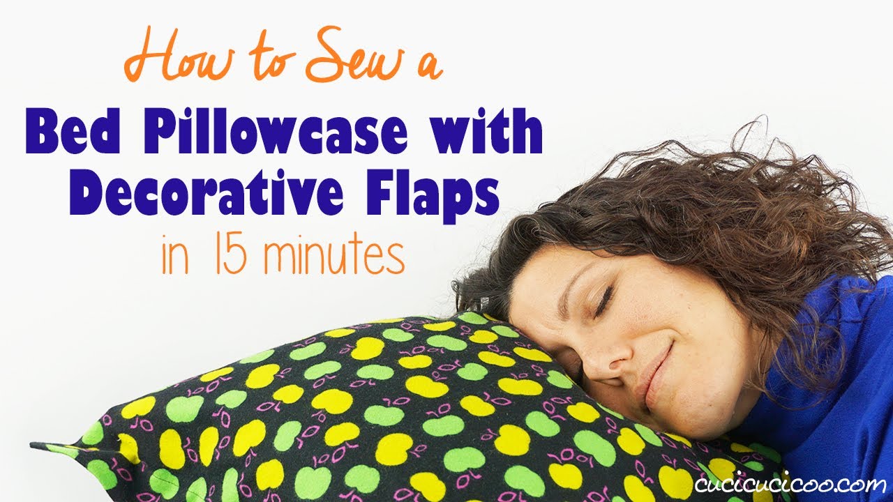 How to sew a pillowcase with flaps for the bedroom in 15 minutes - EASY for beginners!