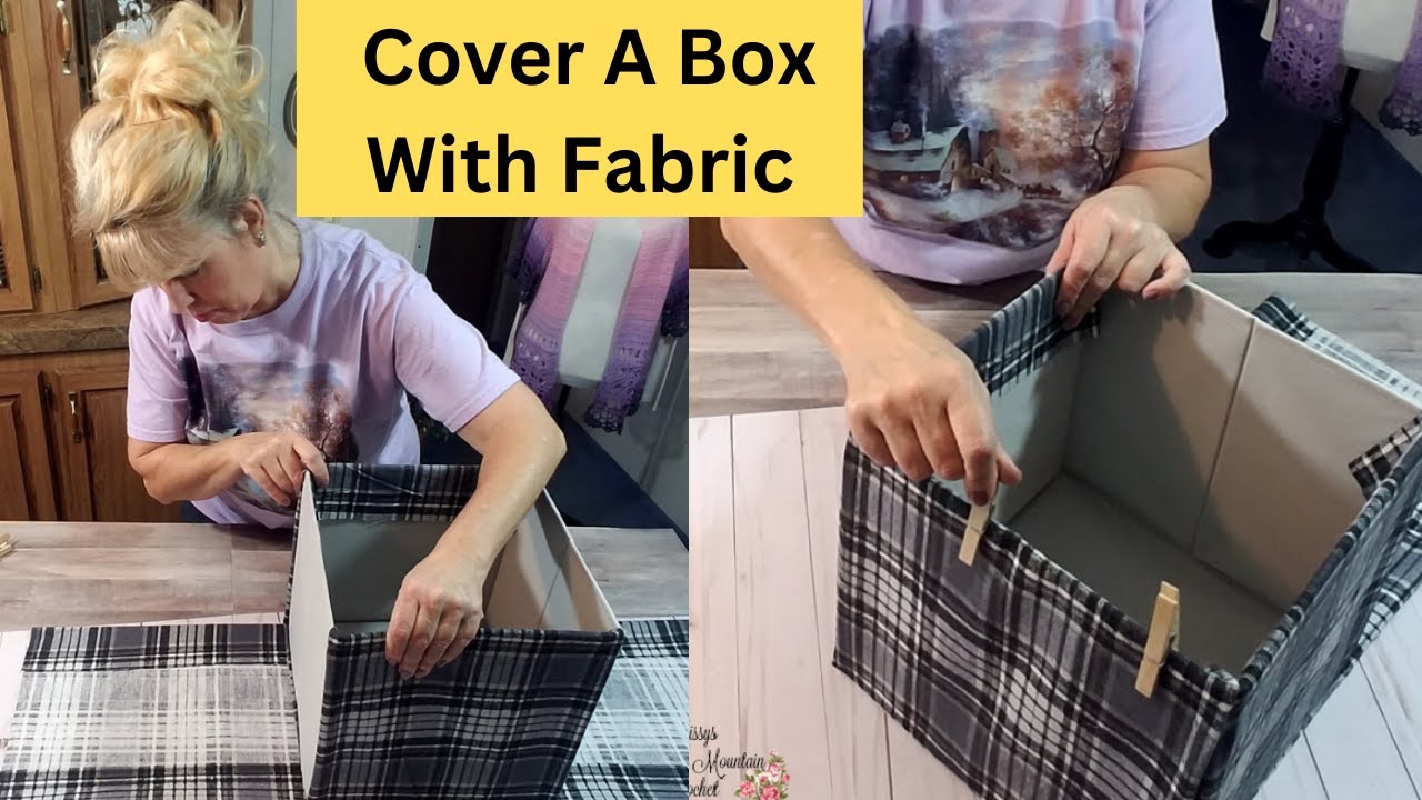 How To Cover A Storage Box With Fabric To Match Your Decor - #babyshower #bridalshower #storage