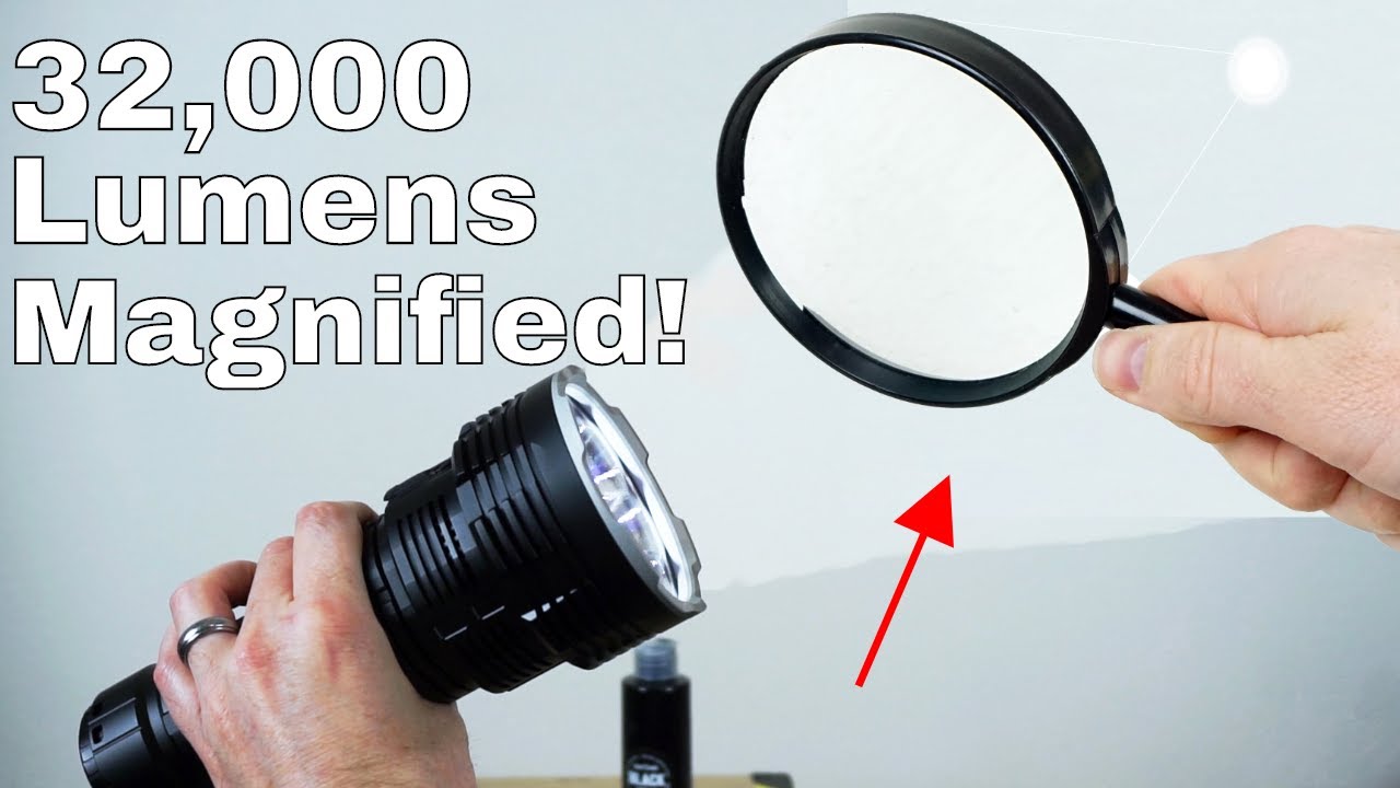 What Happens If You Magnify the Worlds Brightest Flashlight? (Blackest Black Video Follow-Up)