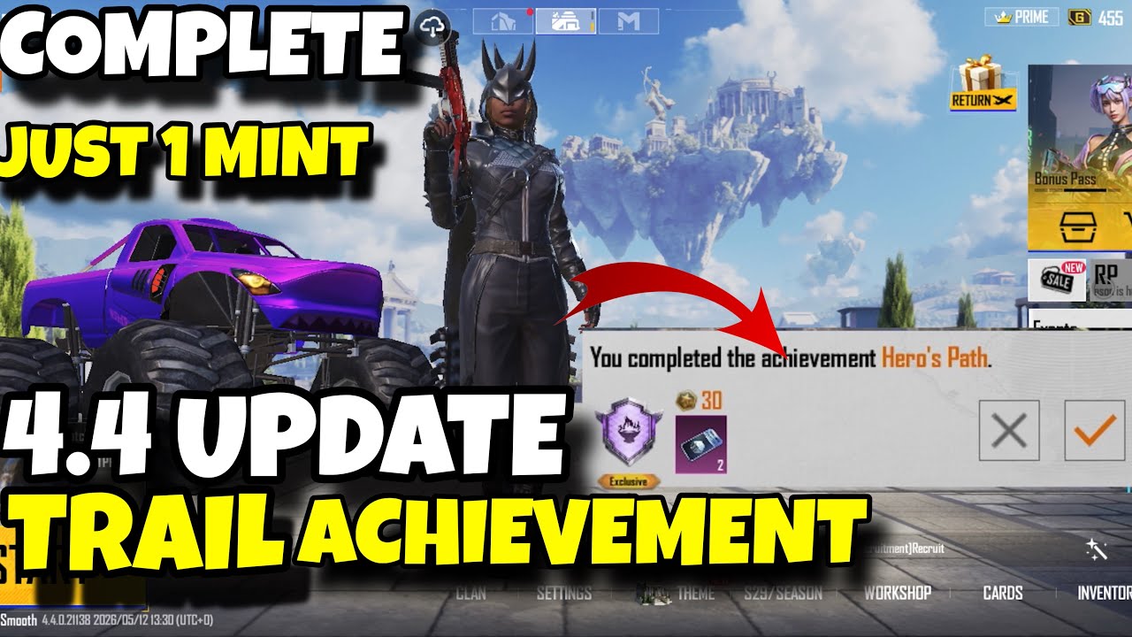 COMPLETE NEW ACHIEVEMENTS | Heros path & Iron hoof Enlisted | 4.4 UPDATE | PUBG MONILE