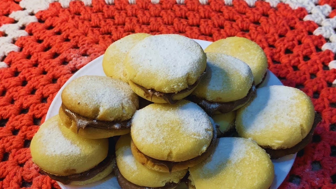 ⭐ Biscoito Branquinho Recheado com Nutella