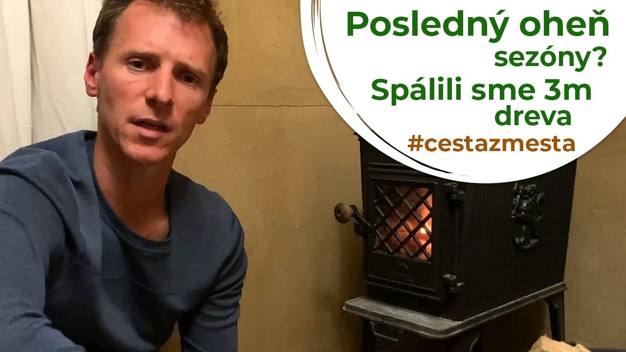Jotul-ka zvládla zimu parádne. Spotrebovali sme iba 3m dreva. Matej podpalil koberec