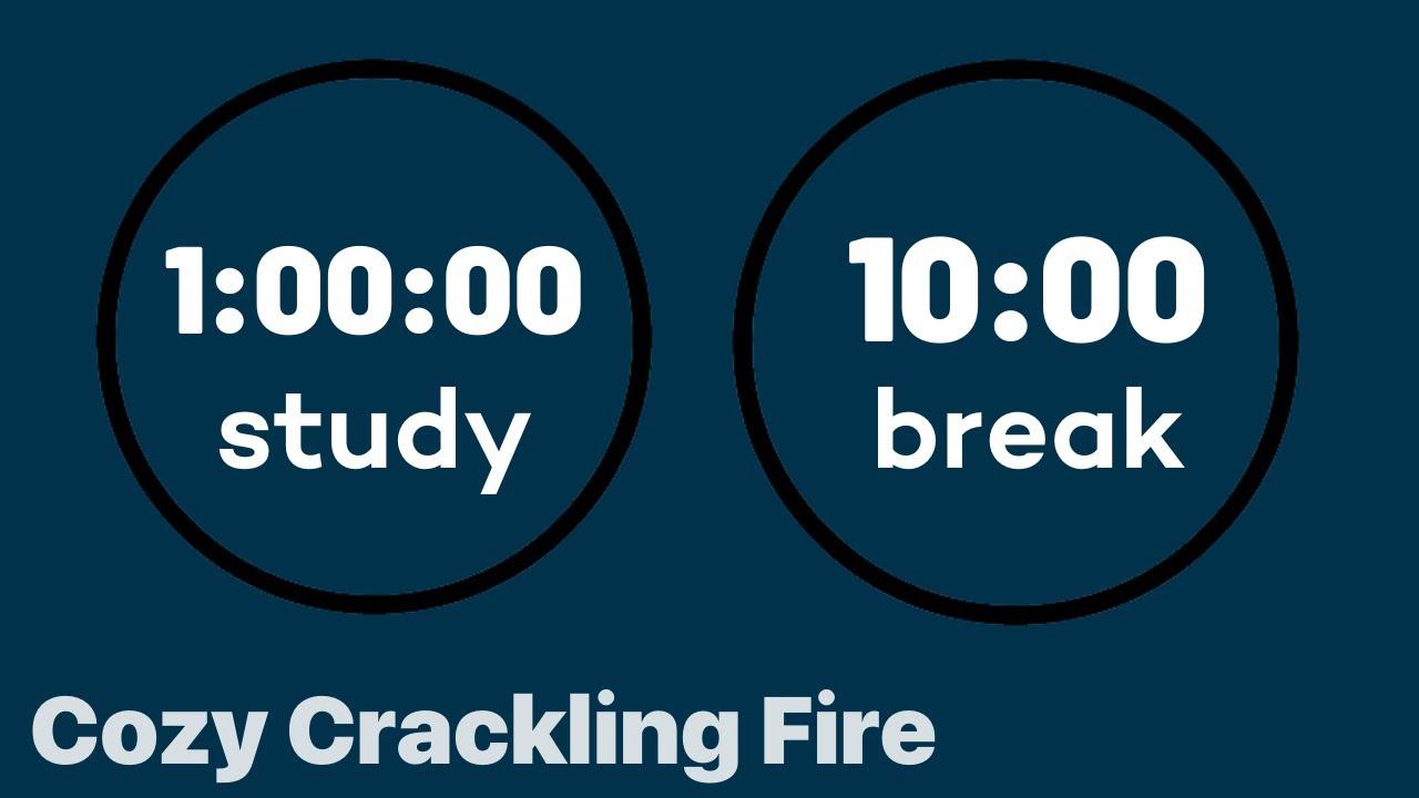 Study timer/✏️work asmr📚/🔥Cozy Crackling Fire🔥/Study timer⏱/ 7 hours study | concentration