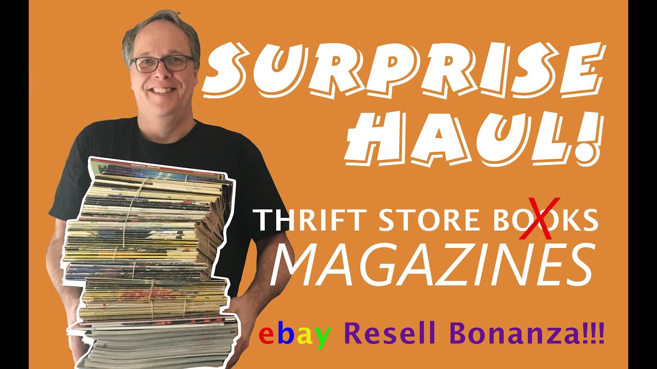 Surprise Vintage Magazine Haul!  Thrift Shopping for Books and Magazine eBay Sell