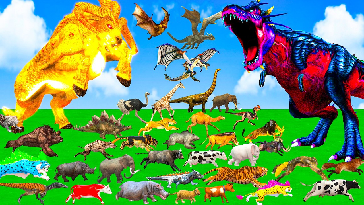 Incredible Animals Race vs Dinosaurs vs Prehistoric Mammals Speed Race Run: Who Will Win? ARBS #2026