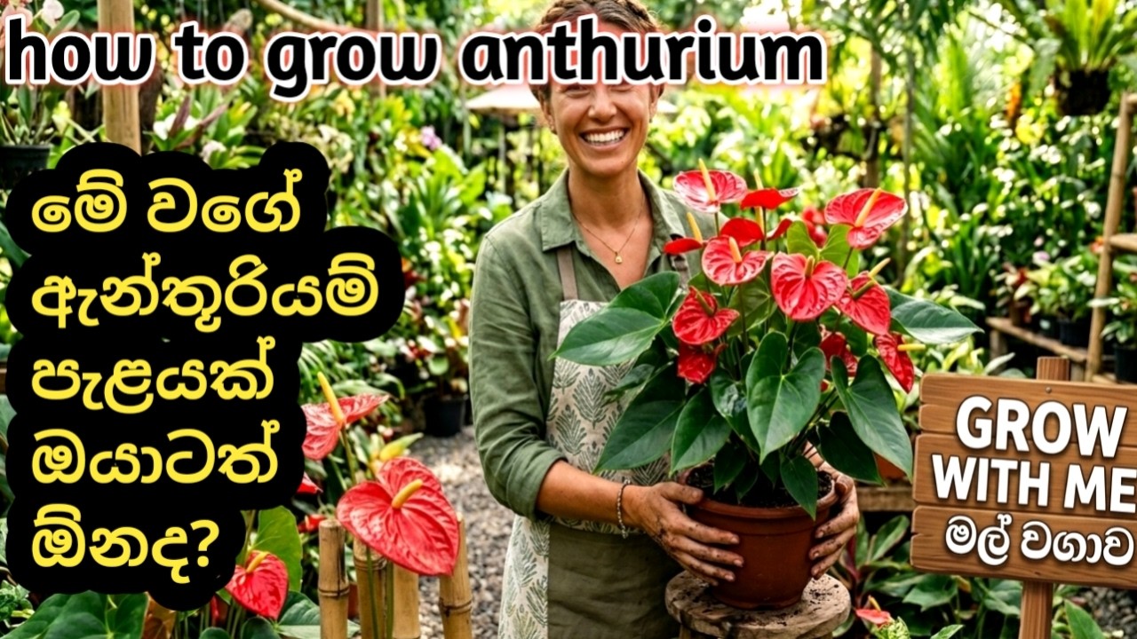 ඇන්තූරියම් වගා කරල ඔයත් ගොඩයන්න කැමතිද?Anthurium Flower Cultivation at Home Easy Tips to Grow flower