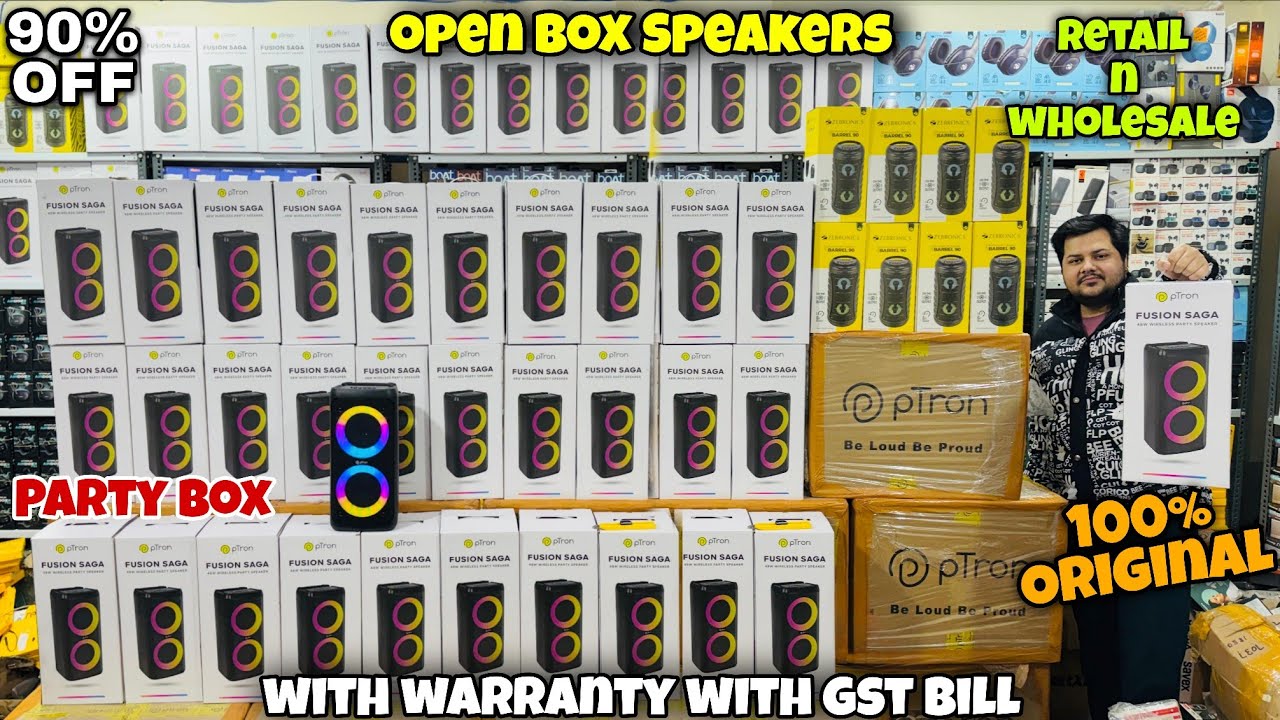 Open Box Speakers| With Warranty With Gst Bill| 90% Off| Retail n Wholesale| Party box Sale 