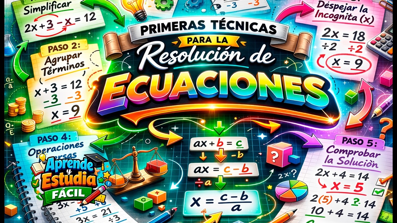 Cómo despejar la X. La regla del Álgebra | Primeras técnicas para la resolución de ecuaciones