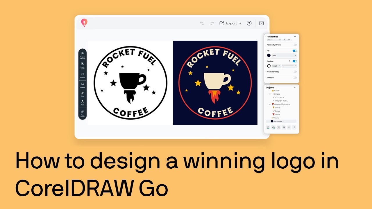 Как создать выигрышный логотип в CorelDRAW Go | Пошаговое руководство