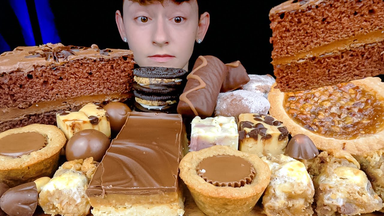 ASMR Chocolate Desserts *Cake, Cookie Cups, Mochi Ice Cream, Cheesecake, Shortbread Bar, S'mores