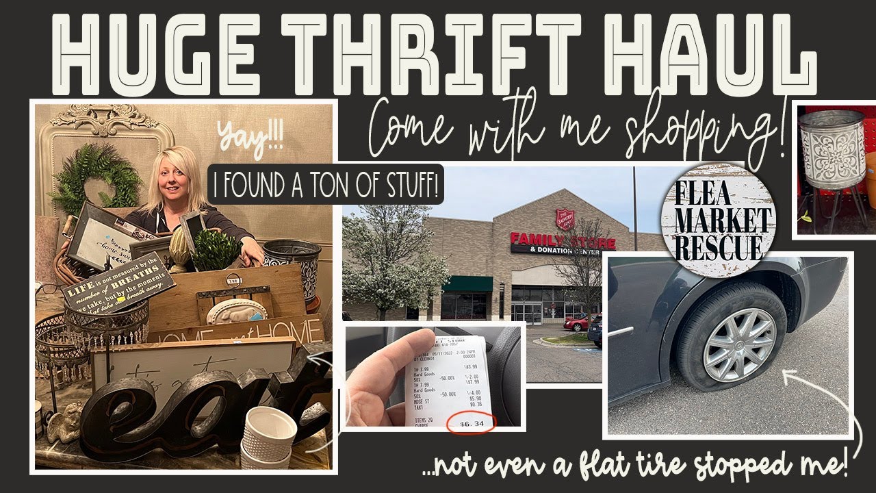 HUGE THRIFT STORE HAUL- COME THRIFTING WITH ME -2022