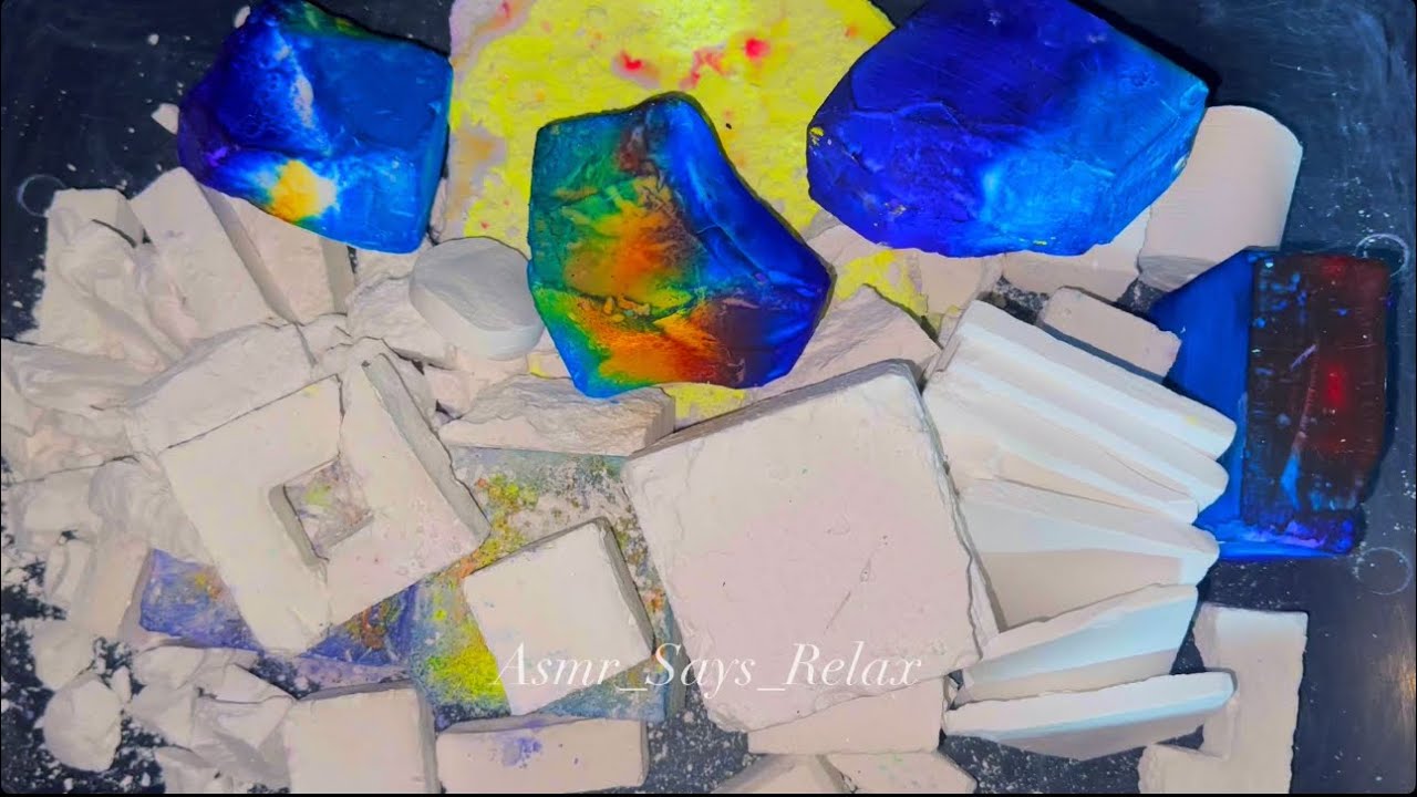 ASMR | Dyed Jumbo Chunks In Plain Jane Rubbles 