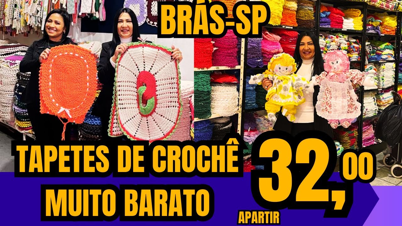 ACHEI!!! TAPETES DE CROCHÊ MUITO BARATO NO BRÁS