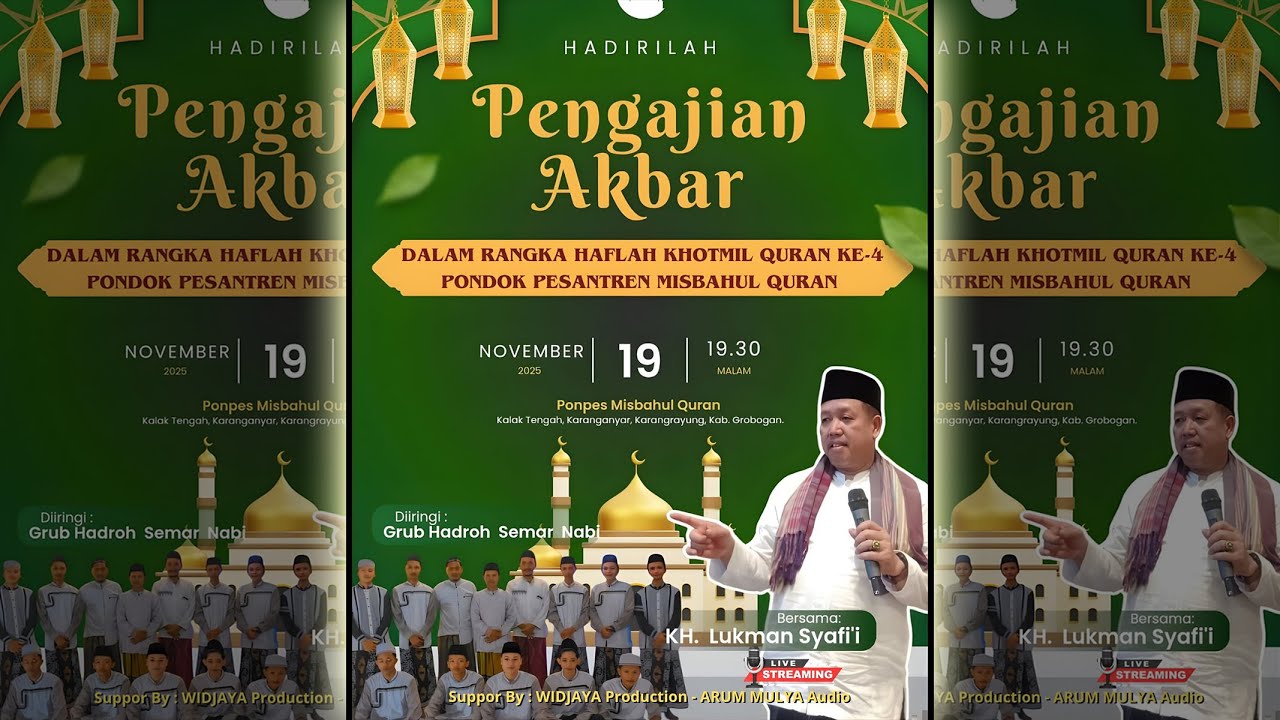🔴#live PENGAJIAN KH LUKMAN SAFI'I BLITAR - KHOTMIL QUR'AN KE-4 PP MISBAHUL QURAN KALAK - KARANGANYAR