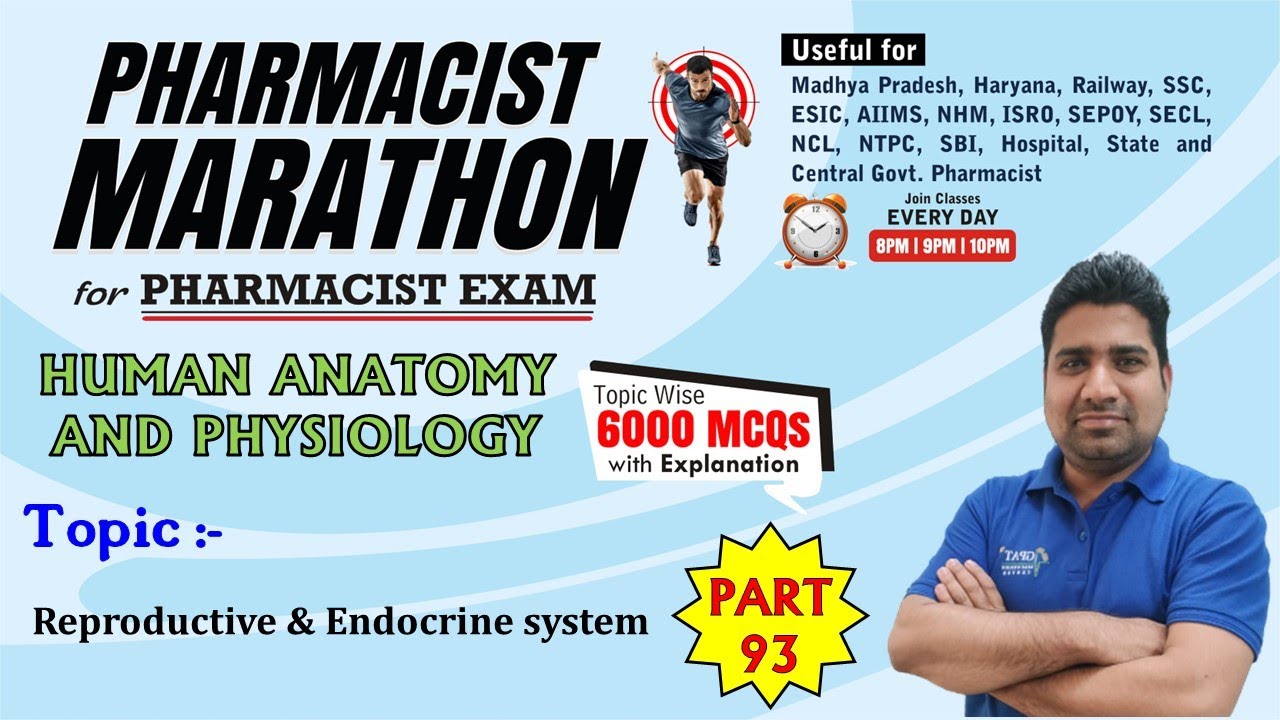 PHARMACIST EXAM MARATHON CLASS -93 | HAP (4151-4200) Reproductive system, Endocrine system