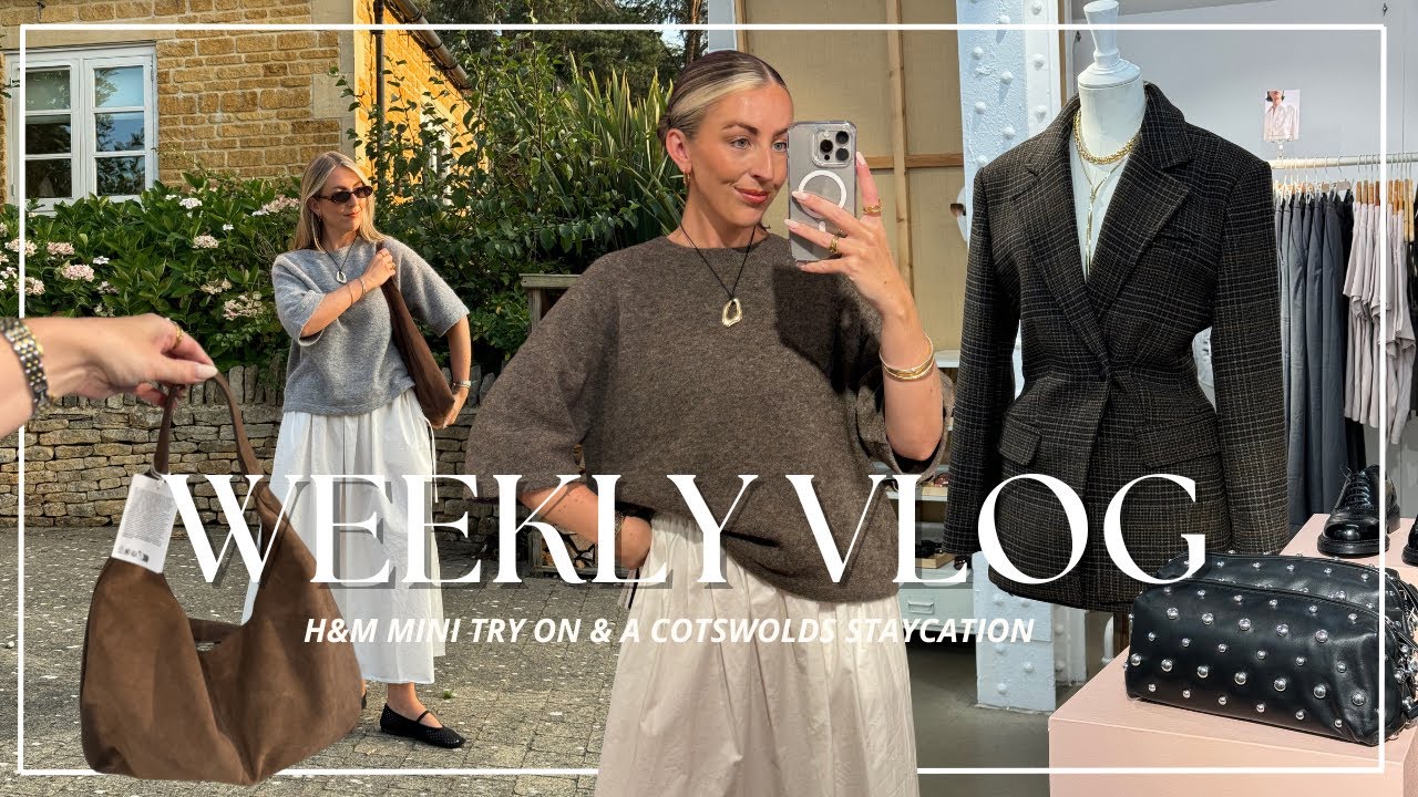 NEW IN H&M TRY ON HAUL & COTSWOLDS STAYCATION| Katie Peake