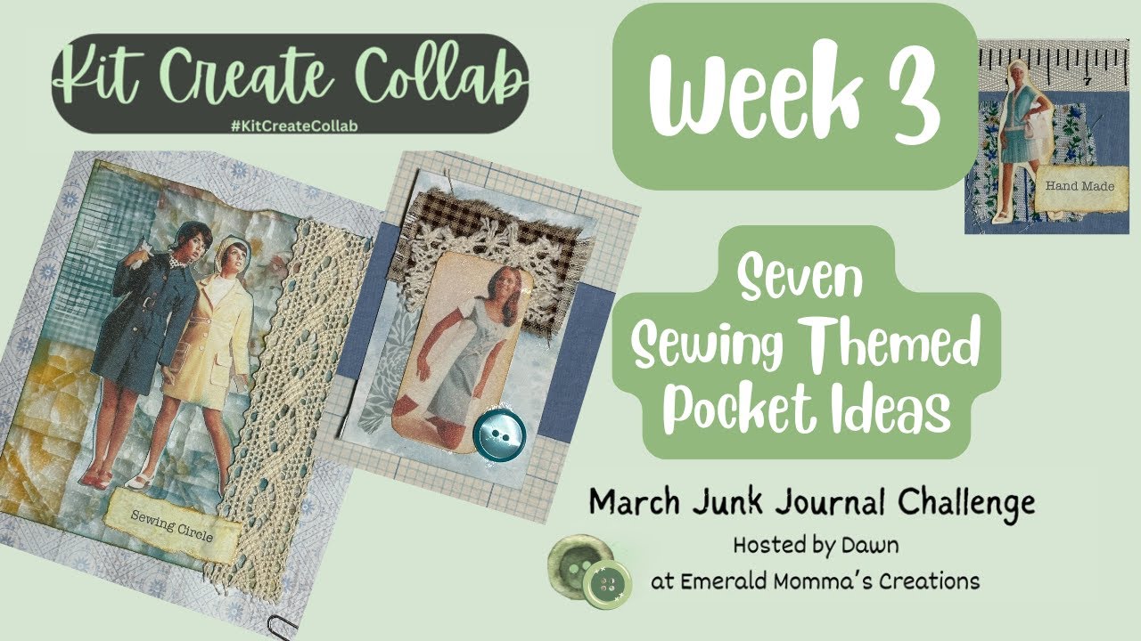 7 Sewing Pocket Ideas | Junk Journal Ideas | #kitcreatecollab
