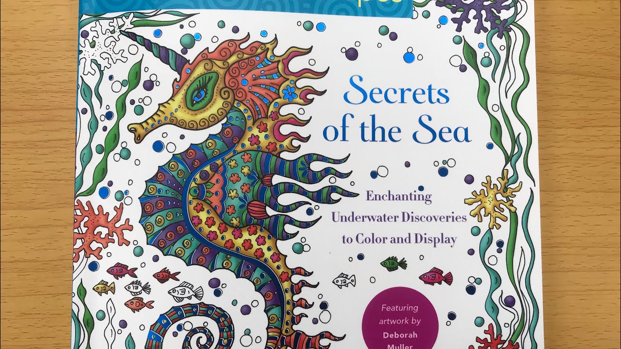 Adult colouring book flip through | Secrets of the Sea | ADULT COLOURING