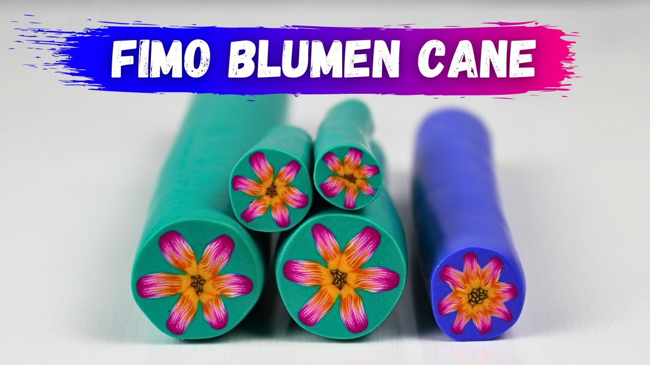Fimo Blumen Cane selber machen
