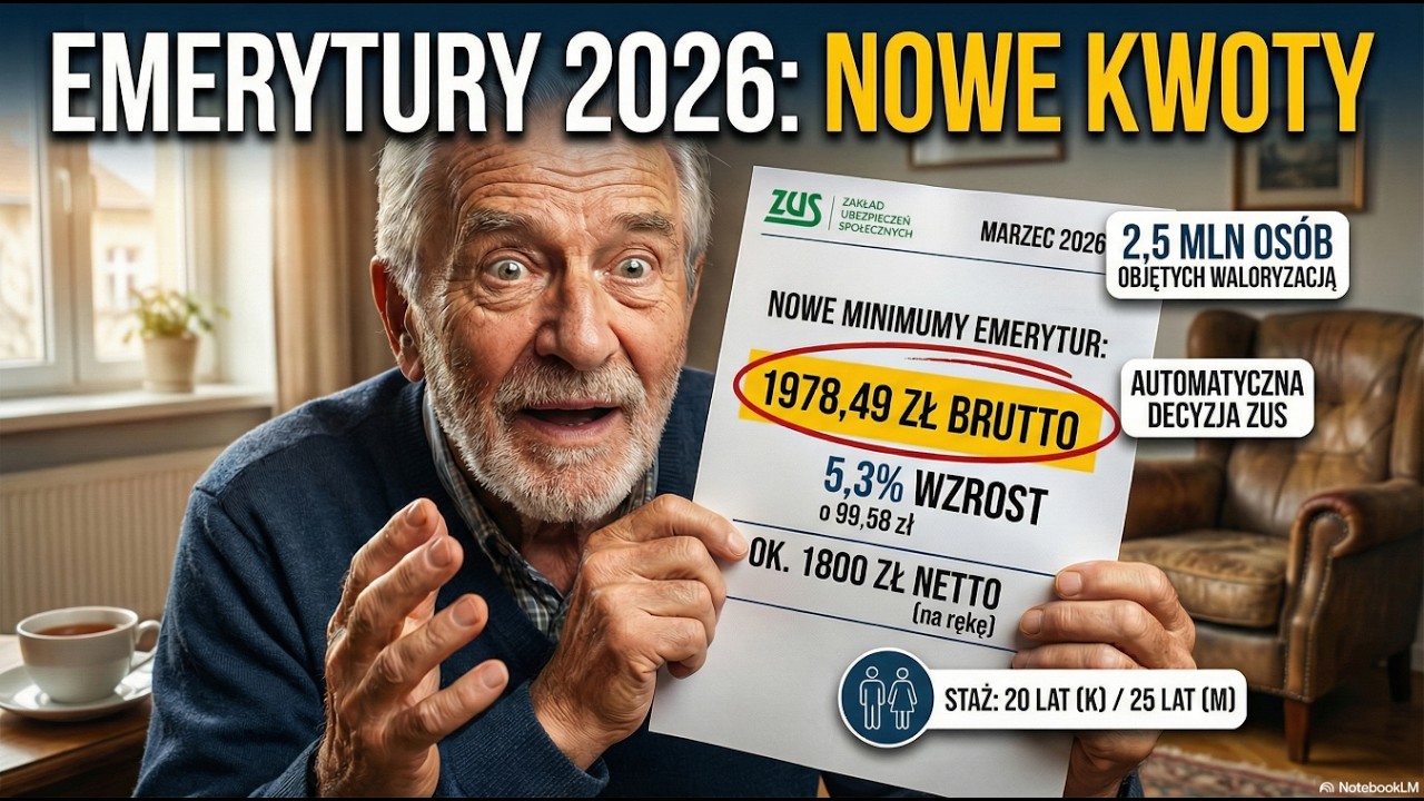 Głodowa emerytura w 2026? 👵 1978 zł to za mało na życie! Sprawdź nowe stawki ZUS.