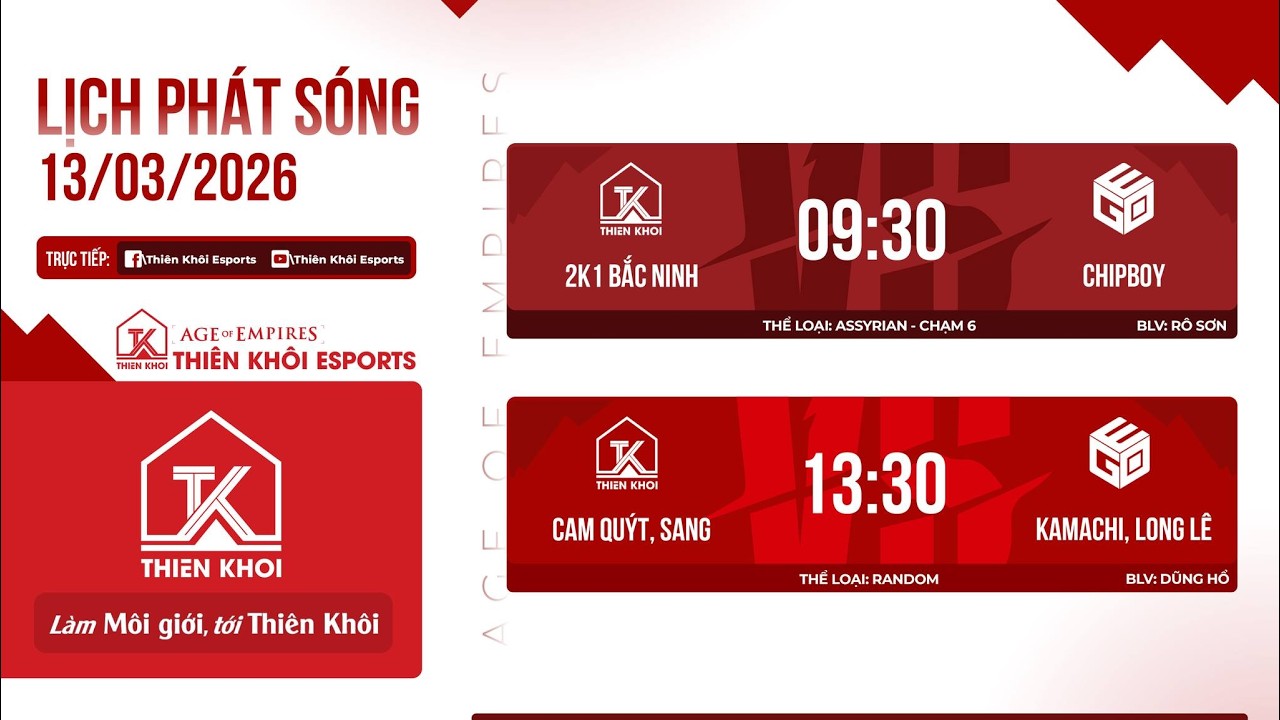 Trực Tiếp | Thiên Khôi Esports vs EGO Media | Solo Assy | BLV: RBS | 13/03/2026