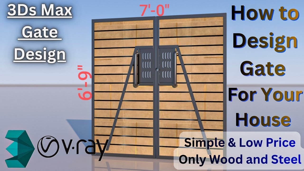 Gate in 3ds max/steel gate design in 3ds Max/how to design gate in 3ds max/3ds max gate design.