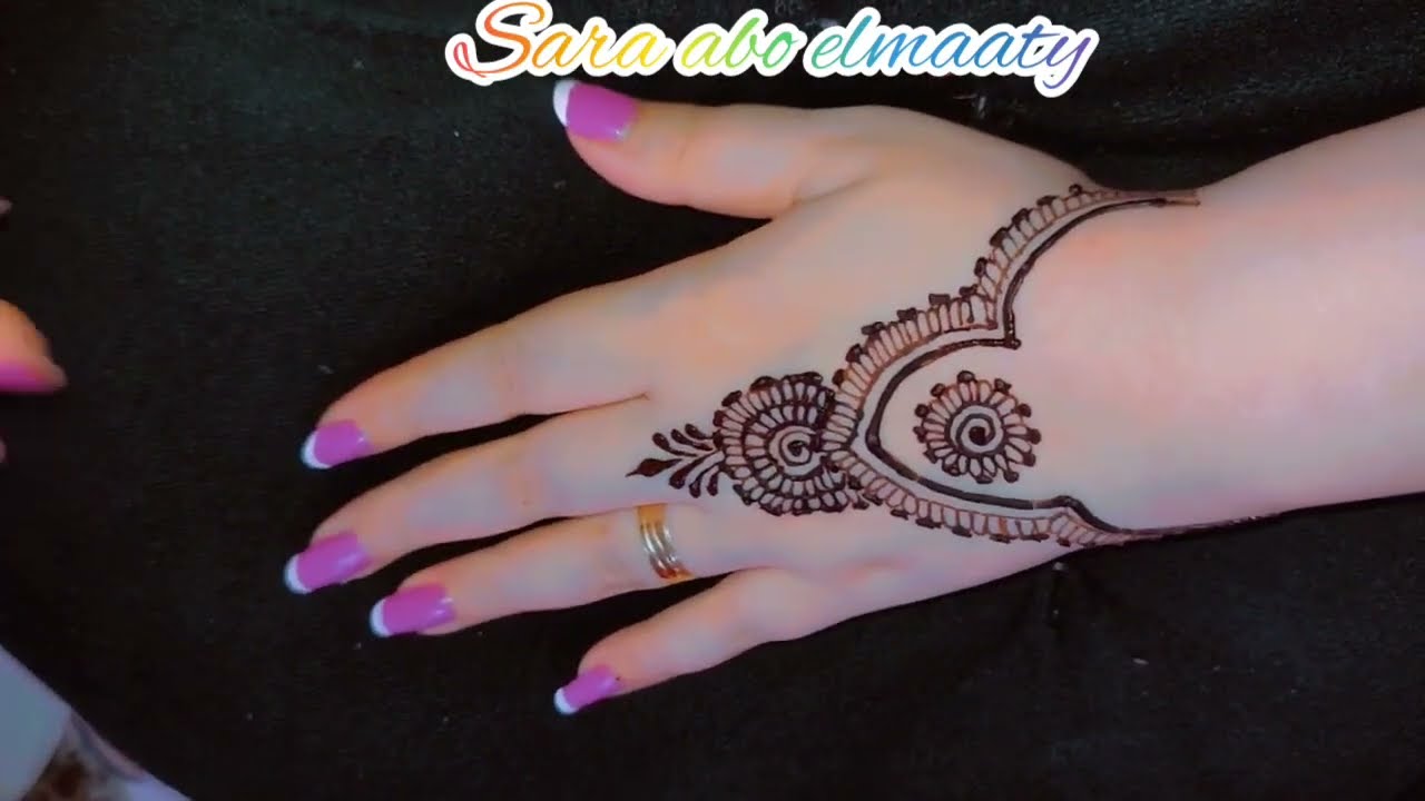 أسهل رسومات حنه علي اليد للمبتدئين متقون جدا Easy design mehndi henna