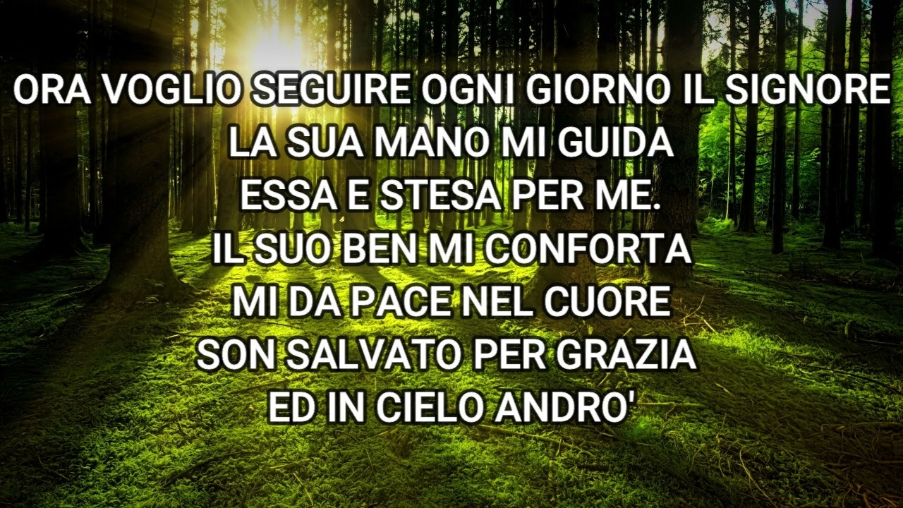 Son salvato per grazia. Cantico Evangelico