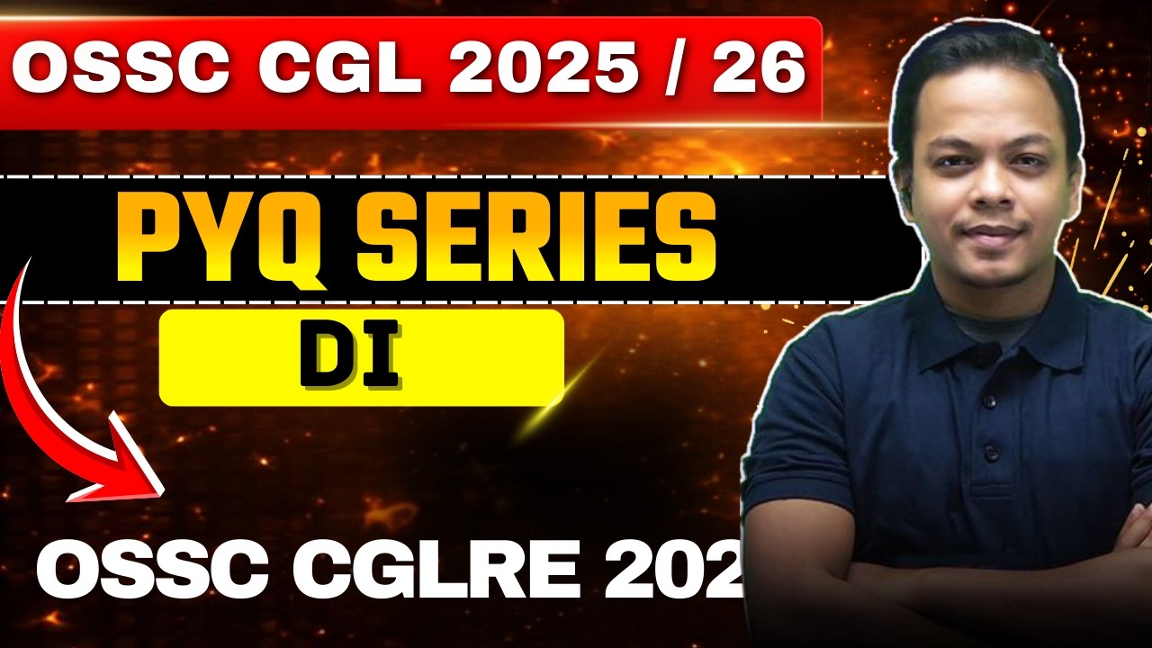 OSSC CGL Data Interpretation Pyq Series 2026 | Day 3 | Daily 7 PM Live | Complete DI for Prelims