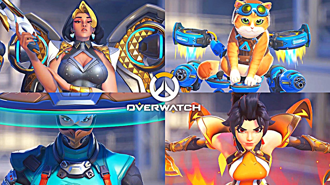 Overwatch &mdash; ВСЕ новые костюмы героев, некоторые анимации, эмоции и голосовые реплики.