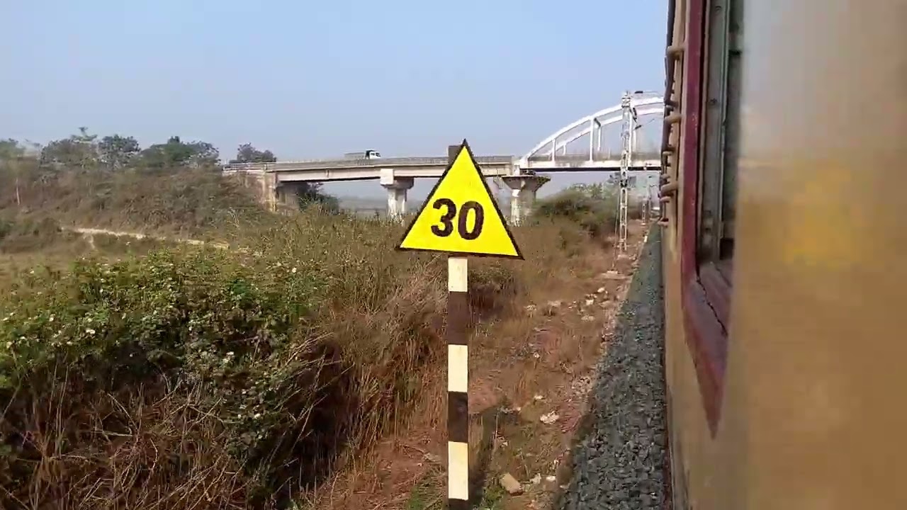 The Beautiful Bogibeel Y-curve Line Sibsagar Town -Dhemaji-Dibrugarh Assam Feat Passenger Train.