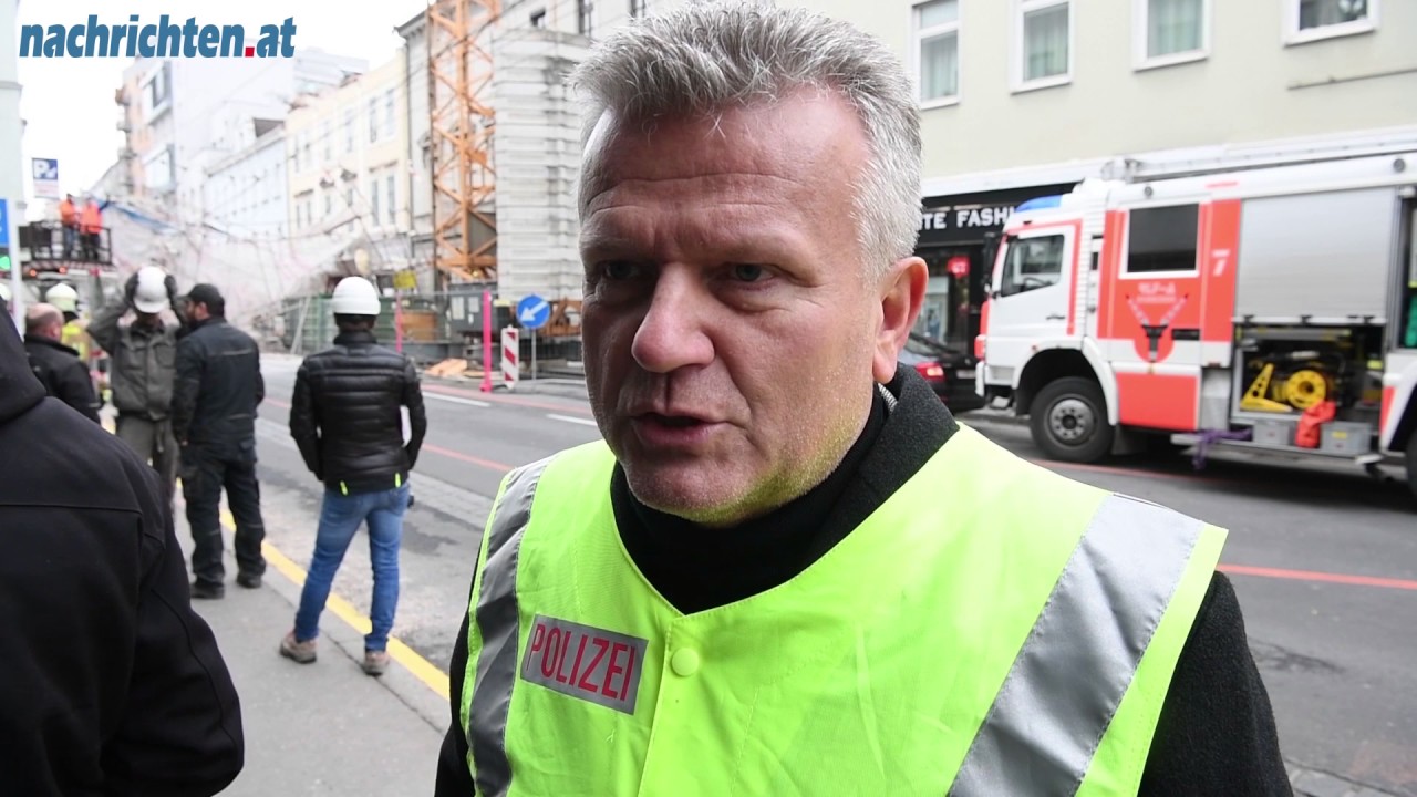 Baugerüst in Linz eingestürzt