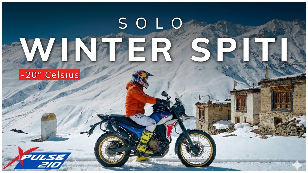 Ep.5 Riding to the Highest Village! Hikkim, Komic & Langza on XPULSE 210 | Winter Spiti Adventure