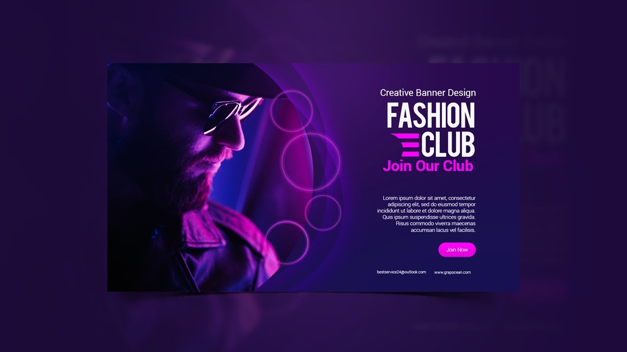 How to create website hero banner | Adobe Photoshop Cc