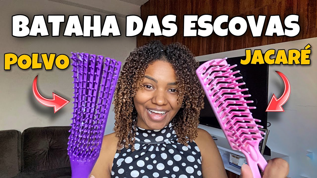 ESCOVA DE POLVO X ESCOVA JACARÉ | QUAL A MELHOR ESCOVA PARA FINALIZAR O CABELO CRESPO!