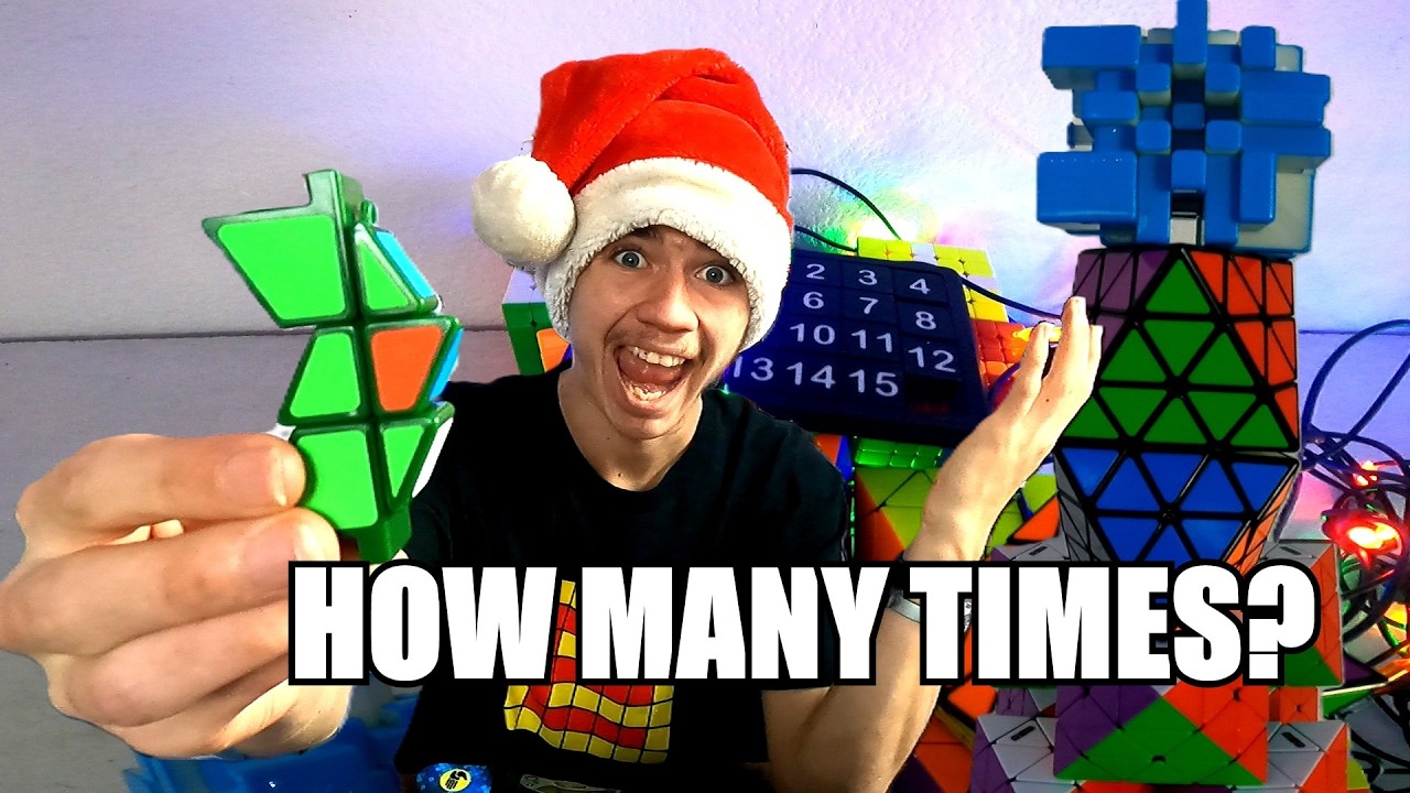 HOW MANY TIMES can I FAIL a CHRISTMAS Cubing video?