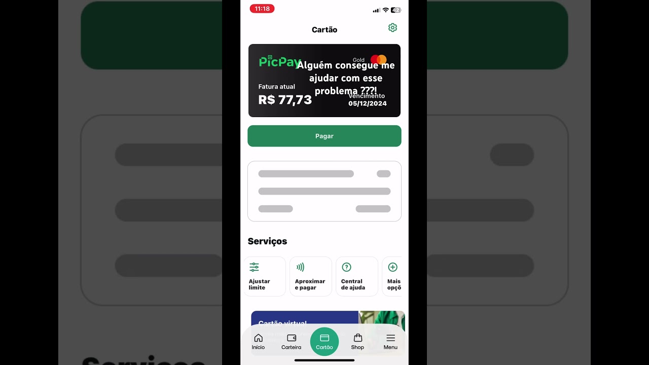 #picpay com problema de ajustar limite e ver limite #picpaycomproblema