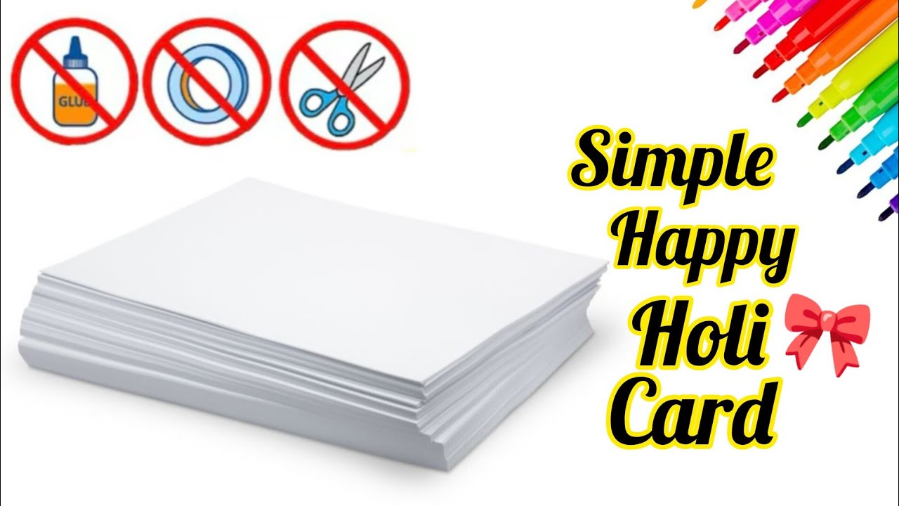 Diy Happy Holi Card Idea / Happy Holi Greeting card ideas 2026 / last minute happy holi card /