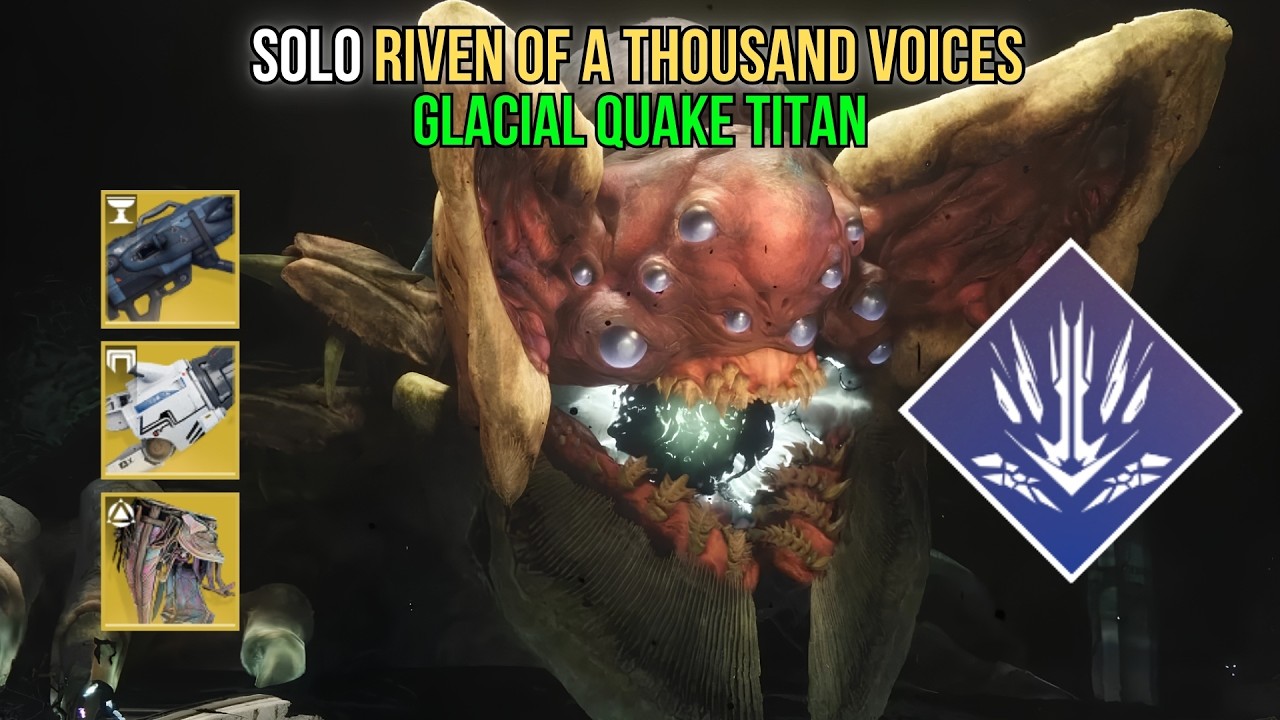 Solo Riven of a Thousand Voices With Glacial Quake Titan | Monument of Triumph