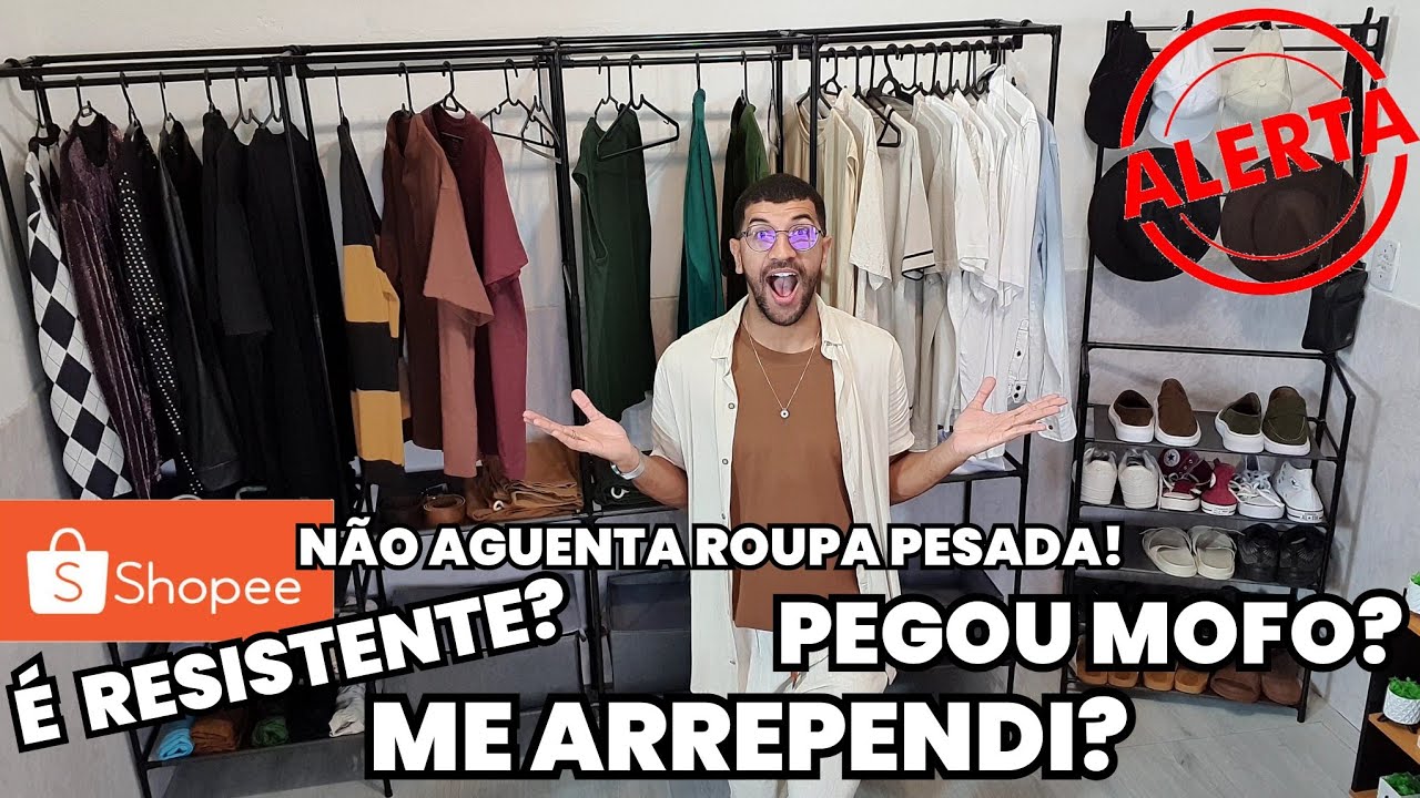Não Compre Antes de Ver Esse Vídeo - O Famoso Guarda Roupa Arara Da Shopee!