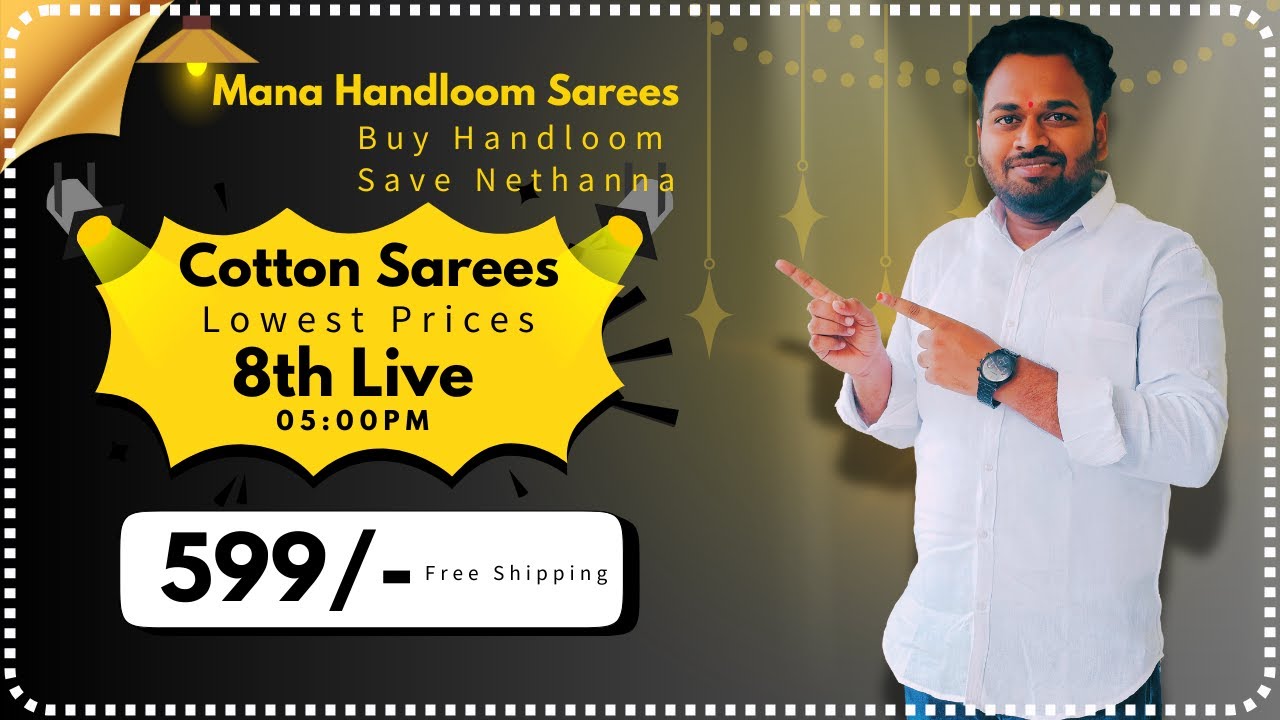 Cotton Printed Sarees 599rs only  @manahandloomsarees #live #handloomcottonsarees