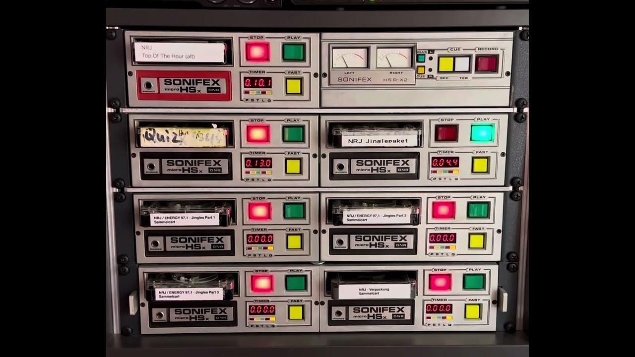 Sonifex Cart-Automation mit alten Radio ENERGY/NRJ Jingles Part 1