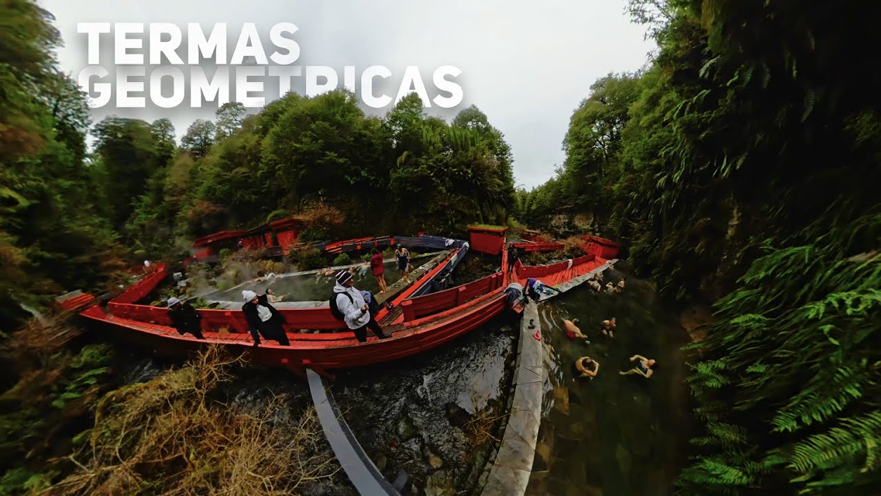 TERMAS GEOMÉTRICAS em Pucón 🇨🇱 | Relaxamento nas Águas Termais do Vulcão Villarrica