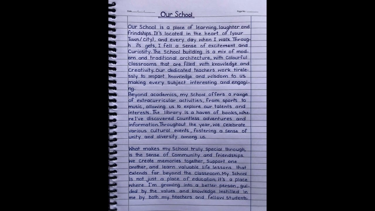 Our School|essay writing #essaywriting #ourschool #viral #shorts