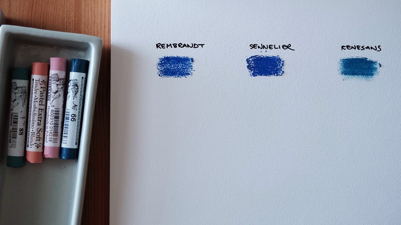 Comparing Rembrandt, Sennelier & Renesans soft pastels