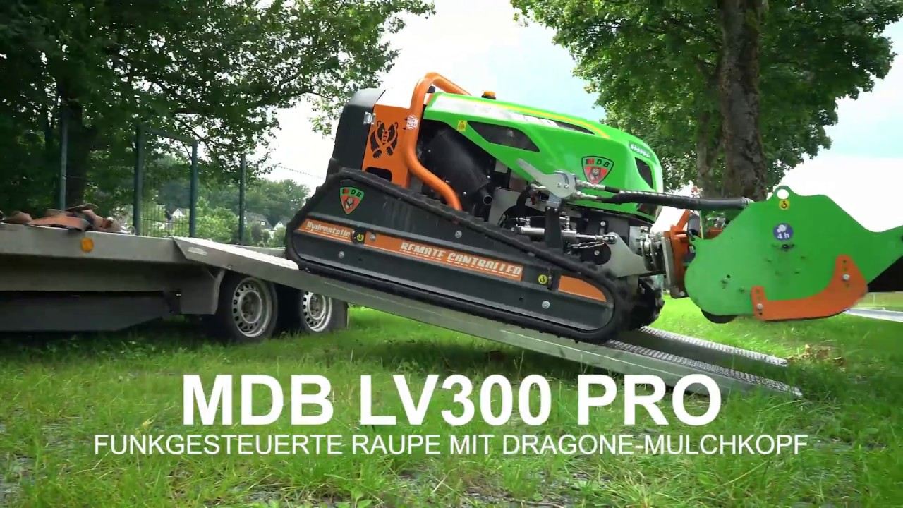 Ferngesteuerte Raupe - MDB LV300Pro - Mit Schlegelmulcher